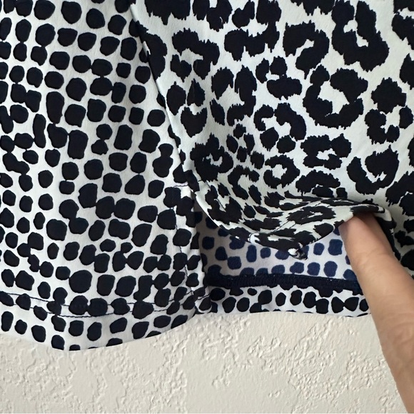 Stella McCartney Swim Shirt size S White Cheetah Print Spots 3/4 Zip - Picture 5 of 9